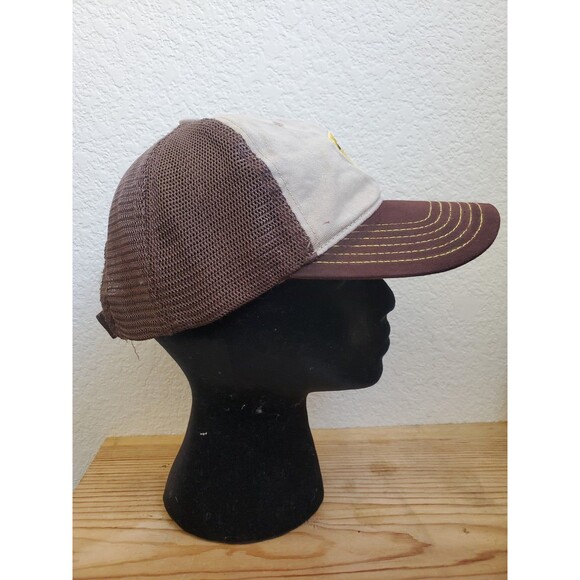 UPS Hat Cap Adjustable Strapback Brown Yellow Mesh Work Uniform Flaws - Picture 3 of 12